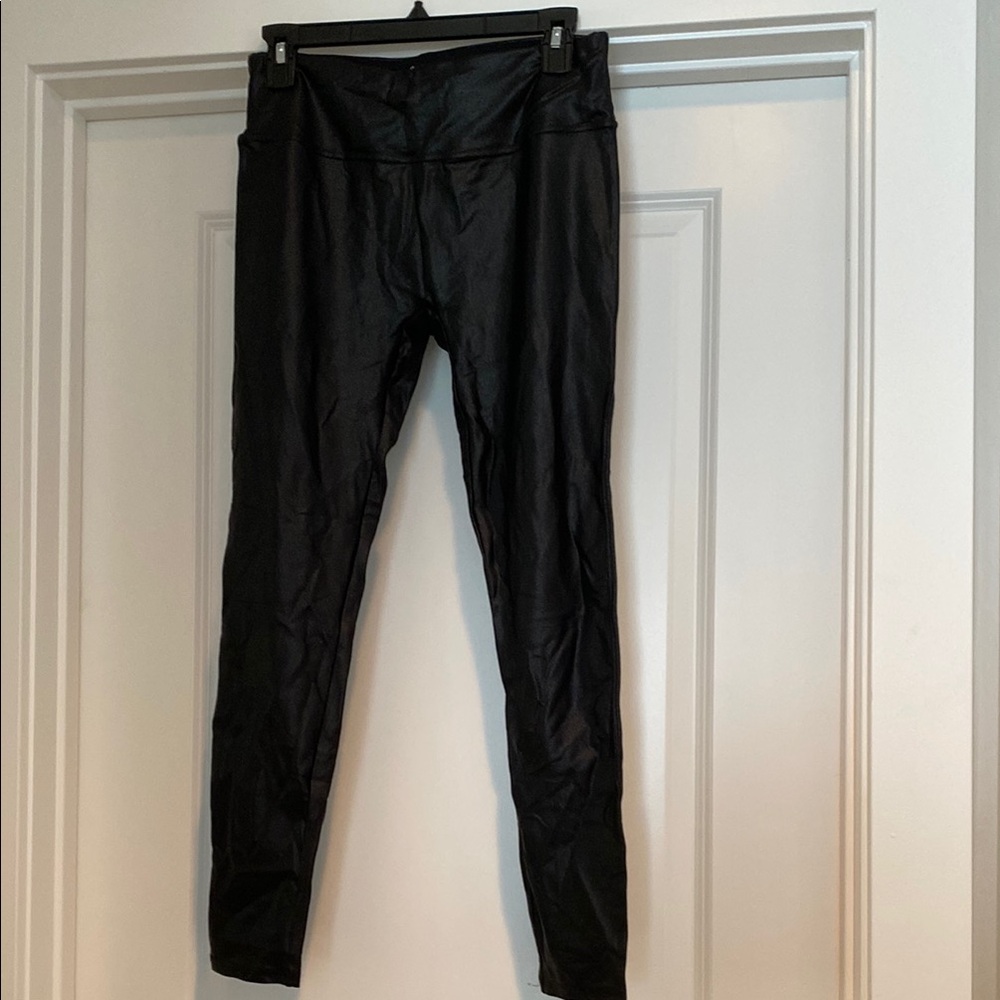 Black Faux Leather Leggings